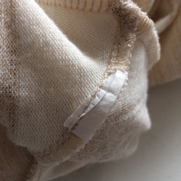 Romeo & Juliet Couture Cream & Gold Striped Dress - Picture 5 of 8